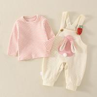 【Ready】? by clot autumn two-piece set super cute one-year-old rl sprg and autumn long-sed bny overs set