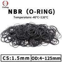 CS1.5mm OD4-125mm NBR ORing Seal Gasket Thicknes Oil and Wear Resistant Automobile Petrol Nitrile Rubber O-Ring Waterproof Black