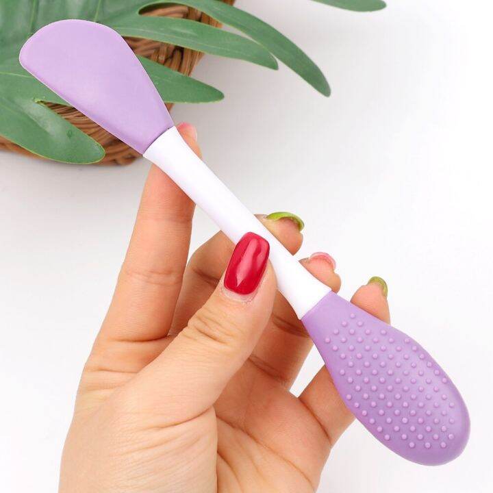 1pcs-silicone-mask-brush-makeup-brush-double-ended-soft-flat-head-professional-mud-mask-applicator-facial-beauty-skin-care-tools-makeup-brushes-sets