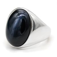 925 Sterling Silver Natural Blue Tigers Eye Ring for Men Simple Design for Women Türkiye Handmade Jewelry Luxury Gift