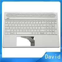 ใหม่ palmrest backlit คีย์บอร์ดสำหรับ HP Pavilion 15-CS15-CS0064ST L24752-001เงิน15-CW 15-CS 1006TX TPN-Q208