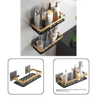 Bathroom Storage Rack Simple Makeup Toiletries Bathroom Shelf Aluminum Shower Caddy