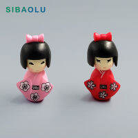 สาวญี่ปุ่นแบบดั้งเดิมผ้า Miniature Figurine ตกแต่งสวนนางฟ้ารูปปั้นสัตว์ขนาดเล็ก MOSS เครื่องประดับเรซิ่น-ogfhdsd