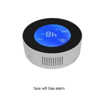 Tuya Wifi Smart Natural Gas Alarm Sensor Gas Leak LCD แสดงผล Smart App ข้อความ Push Auto Close Valve