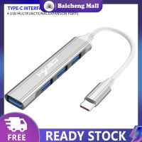 【เบอิก?USB C ฮับ USB 4ฮับ USB พอร์ต,บางมินิอะแดปเตอร์ข้อมูลดองเกิลมีพอร์ตพร้อมสายเคเบิลสำหรับแฟลชไดร์ฟเครื่องพิมพ์แล็ปท็อป PC