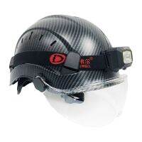 Darlingwell กระบังหน้าคาร์บอนไฟเบอร์ปลอดภัยหมวกกันน็อคพร้อมแว่นกันลม CR06X ไฟ Led CE ABS Hardhat ANSI งานอุตสาหกรรม