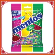 Kẹo nhai Mentos Cầu Vồng 3 Viên Hương hoa trái Gói 120g Chính hãng