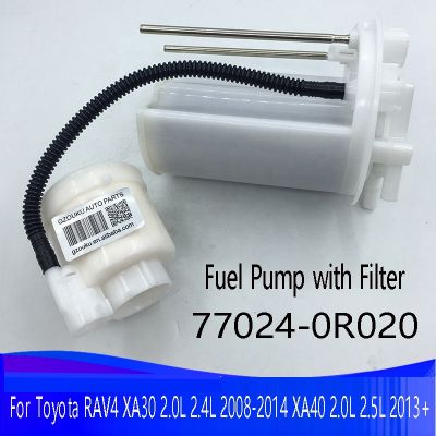 Car Fuel Pump with Filter 77024-0R020 Gas Fuel Filter for Toyota RAV4 XA30 2.0L 2.4L 2008-2014 XA40 2.0L 2.5L 2013+