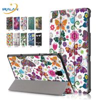 New Ultra-thin Printed PU Leather Case For Samsung Galaxy Tab A 10.5 2018 T590 T595 T597 Magnet Smart Tablet Cover+Film+Stylus Cases Covers