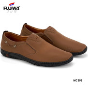 Fujiwa men s cowhide loafers shoes-mc553. Sole is natural rubber