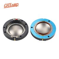 GHXAMP ฟิล์มไทเทเนียม44.4MM ไดอะแฟรมแกนแตรขดลวดเสียงไดอะแฟรม8OHM ซ่อมแซมลำโพงอุปกรณ์เสริมไดรเวอร์สายกลม DIY 2ชิ้น