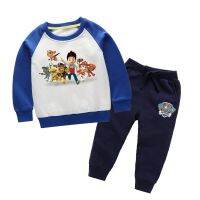 ชุดเด็กชาย Paw Patral ชุด 2 ชิ้นเด็กเสื้อแขนยาวเสื้อสวมหัว + กางเกง