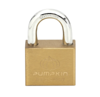 PUMPKIN ?? กุญแจแขวน ทองเหลือง รุ่น PTT-S40 (39202) รุ่นเหลี่ยม คอสั้น 40 mm. กุญแจ แม่กุญแจ