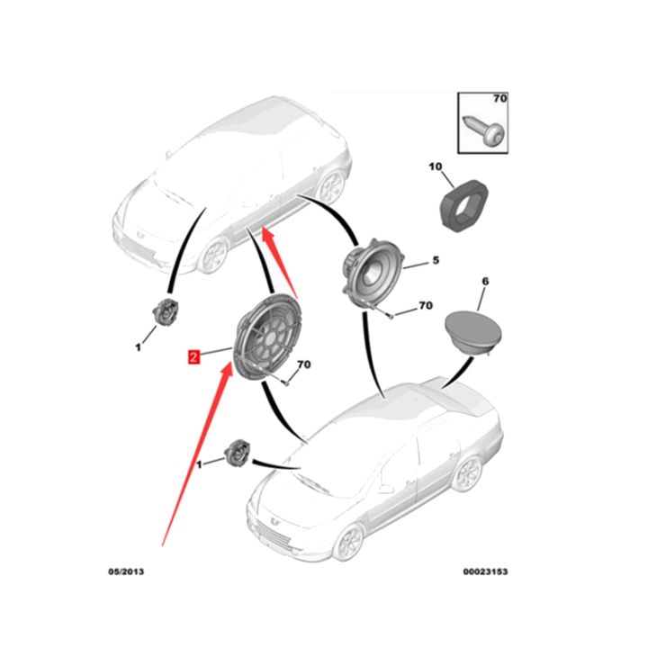 1-piece-door-speaker-9807210680-replacement-black-for-peugeot-307-t6-307-hatchback-modified-307-hatchback-cross