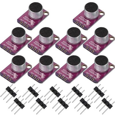 10 PCS Electret Microphone Amplifier Adjustable MAX4466 Module Microphone Preamplifier Purple Breakout Board for Arduino