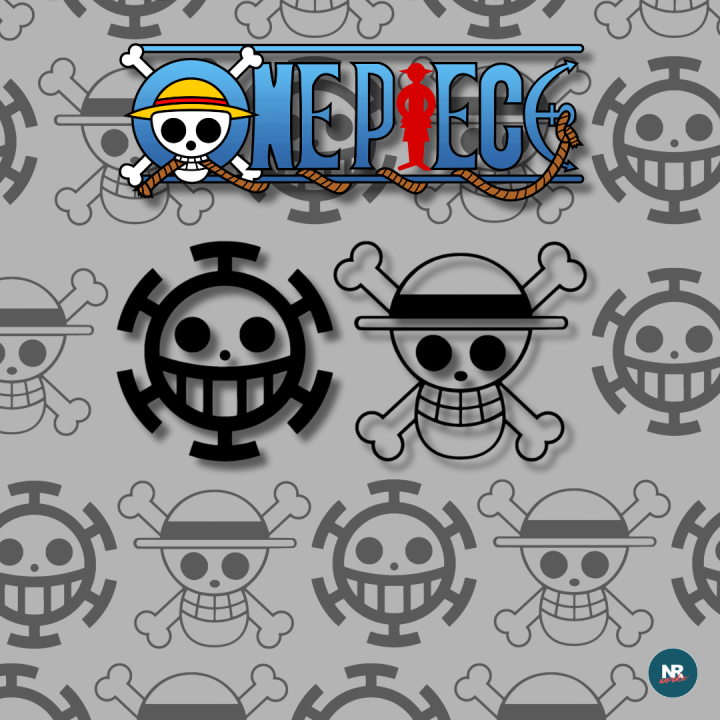 One Piece Logos Vinyl Decals 