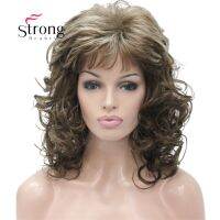 StrongBeauty 18 Long Wavy Light Brown Highlighted Full Synthetic Wig COLOR CHOICES