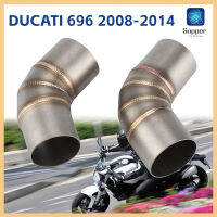 【Clearance Sale】Justgogo Motorcycle Modification Pipe รถจักรยานยนต์การปรับเปลี่ยนช่องระบายอากาศกลาง Link ท่อสำหรับ DUCATI 696 2008-2014 - INTL