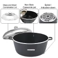 【ORIGINAL】CHIWAWA ITALY 10 Pcs Granite Aluminium Non Stick Casserole Pot Bowl Deep Fry Pan Cookware Tool. 