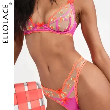 Ellolace Lingerie Womens Underwear Naughty Lace Bra Set Women Leopard