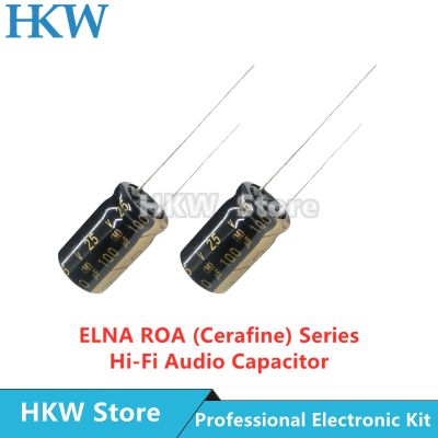 10pcs/lot 100uF 25V 10X16mm ELNA ROA ( Cerafine ) Series HiFi Audio Capacitor 100UF25V 10x16mm New and Original 25V100UF