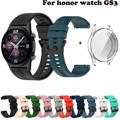 Bracelet 22MM WatchStrap For Honor Watch GS3 SmartWatch Watchband For HONOR Watch GS 3 Strap WristBand Silicone Screen Case