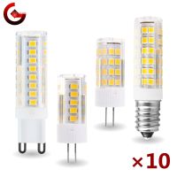 10ชิ้น/ล็อตหลอดไฟ LED 3W 4W 5W 7W G4 E14 G9โคมไฟ LED AC 220V นำหลอดไฟข้าวโพด SMD2835ลำแสง360มุมเปลี่ยนโคมระย้าฮาโลเจน