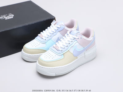 รองเท้าแอร์ฟอส 1 SHADOW WHITE GLACIER BLUE GHOST (W) SIZE.36-40 รองเท้าผ้าใบ รองเท้าลำลอง รองเท้าแฟชั่น รองเท้าผ้าใบผญ ใส่สบาย ยืดเกาะได้ดี (60) (มีเก็บปลายทาง) [01]