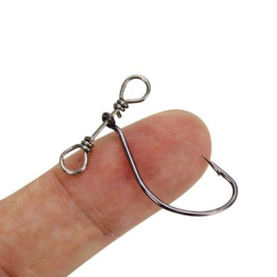 10/20pcs Fishing Hooks Spin Shots Drop Shot Hook With Rotation 360 Degree Swivel High Carbon Steel Fishhook Pesca Fish Tackle