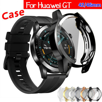 Case for Huawei Watch GT 3 46mm 42mm Strap Band Watch GT2 42Mm 46mm Soft Plated All-Around Screen Protector Cover Bumper Cases