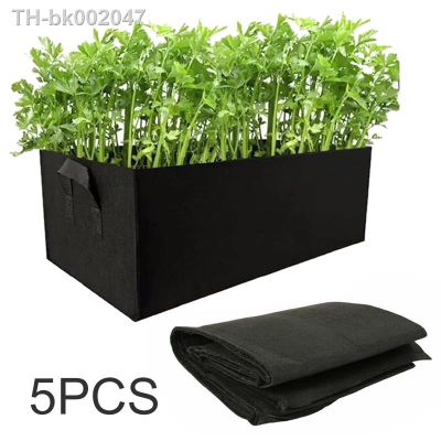 ❈✴▤ 5pcs Garden Non-woven Grow Bag Gardening Flower Vegetable Garden Bed Tomato Potato Carrot Growing Pot Planter