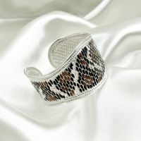 DSP กำไลข้อมือเงินแท้ลายนาคา หรืองูเหลือมกำไลเงินลงยา กำไลเงินแท้ 92.5% : 925 Sterling Silver Bangle - Naga Collection [GEM0052W]