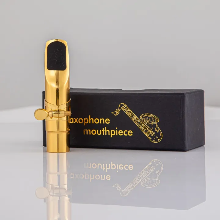 Professional Alto Saxophone Metal Mouthpiece Gold Lacquer Mouthpiece