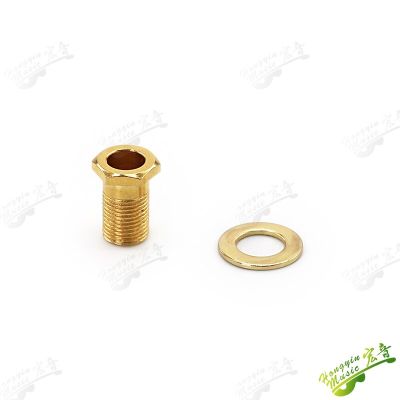 ；‘【； 1 Set ( 6 Pieces )  Guitar Closed Head Button Sleeve Nut Gasket Metal Guitar Machine Heads Tuners Nuts/ Bushings/Ferrules