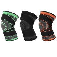 1pc Nylon Compression Sleeves Kneepads Pain Relief with Bandage Knee Protector Breathable 3D Knitting Antiskid for Outdoor Sport