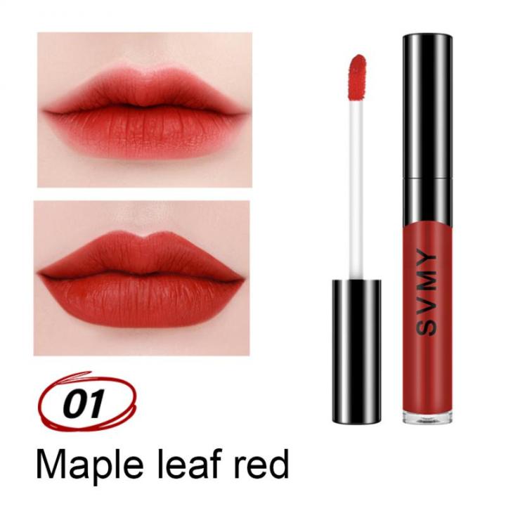 Matte Lipstick Velvet Lip Gloss Moisturizing Lipgloss Sexy Red Lip Tint Long Lasting Waterproof