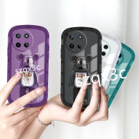 เคสโทรศัพท์สินค้าใหม่สำหรับ Realme11 C51 NFC C53 4G Realme 11 Pro + Pro 5G ฝาหลังโปร่งใสเคสสมาร์ทโฟนป้องกันการตกหล่นใสพร้อมที่ใส่ที่ตั้งรูปหมีลูกอมเคสนิ่มซิลิโคน2023