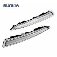 SUNKIA 2Pcs/Set 100% Waterproof LED DRL  Daytime Running Lights For Ford Kuga Escape With Turning Signal Lamps Projector Mounts