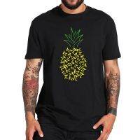 เสื้อยืดสีขาวเสื้อยืด ผ้าฝ้าย 100% พิมพ์ลายสัญลักษณ์คณิตศาสตร์ Pi Day Pineapple 3.14 คุณภาพสูง ไซซ์ EU สําหรับคนรักคณิตศ