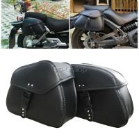 PU Leather Motorcycle Saddlebag Side Tool Luggage Bags For Honda VT Shadow Spirit Velorex Deluxe 600 750 1100