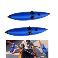 แพ็ค2 Premium PVC Kayak Outrigger Stabilizer Buoy (สีฟ้า) &amp; 2 Sidekick แขนชุดสำหรับยึดของคุณเรือคายัคเรือแคนูเรือประมงเรือยางฯลฯ