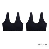 Sabina เสื้อชั้นใน (Set 2 ชิ้น) Seamless Fit  รุ่น Soft Collection (ไม่มีโครง) รหัส SBXK257 สีดำ