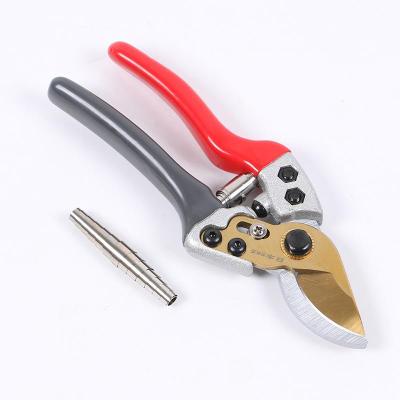 PS-RD กรรไกรตัดกิ่ง ด้ามเทาแดง กรรไกรเข้าสวน เครื่องมือทำสวน กรรไกรตัดดอกไม้ Pruning Shears