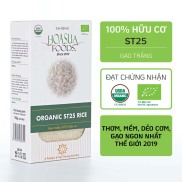 Gạo ST25 hữu cơ Hoa Sữa cơm thơm, dẻo mềm - Hộp 1kg