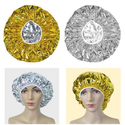 1PC Heat Insulation Aluminum Foil Waterproof Caps Portable Disposable Spa Hair Salon Shower Caps Home Hats Hair Care Protector Adhesives Tape