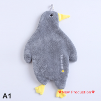 New Production? ที่เป่ามือรูปสัตว์การ์ตูนน่ารักผ้าขนหนูแบบแขวนสำหรับทำความสะอาดห้องครัวห้องน้ำผ้าขนหนูเช็ดมือนุ่มสำหรับเด็กผ้าขนหนูเช็ดแห้งเร็ว