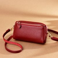 Genuine Leather Women Small Bag  New Luxury Multi-Layer Fashion Crossbody Bags for Women Soft Leather Shoulder Messenger Bag
