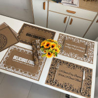 พีวีซีพลาสติกผ้าลินินเหมือนบ้านไร่พิมพ์เสื่อตาราง,Placemat,Tablemat,รับประทานอาหาร,ตกแต่งกันน้ำ,น้ำมันหลักฐาน,ทนความร้อน,Wipeable ล้างทำความสะอาดได้เสื่อตาราง,พับเก็บได้ง่ายต่อการทำความสะอาดลื่นรับประทานอาหาร Kichen ตารางเสื่อสถานที่