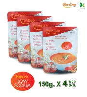 เบลนดีควิก BlenDee Quik Low Sodium ซุปปั่นเข้มข้น สำเร็จรูป สูตรเนื้อไก่ ผสมมะเขือเทศ โซเดียมต่ำ แพ็ค 4 ซอง [ KinYooDee กินอยู่ดี Official Store