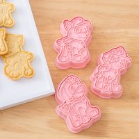 6Pcs Paw Patrol Toys Cookie Mould Plastic Sugar Stamp Fondant Cake Mold Cartoon Biscuit Cookie Cutters Decorating Tools